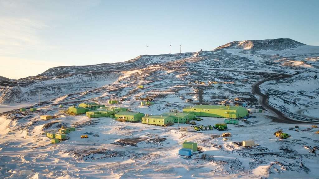 Scott base in Antarctica.